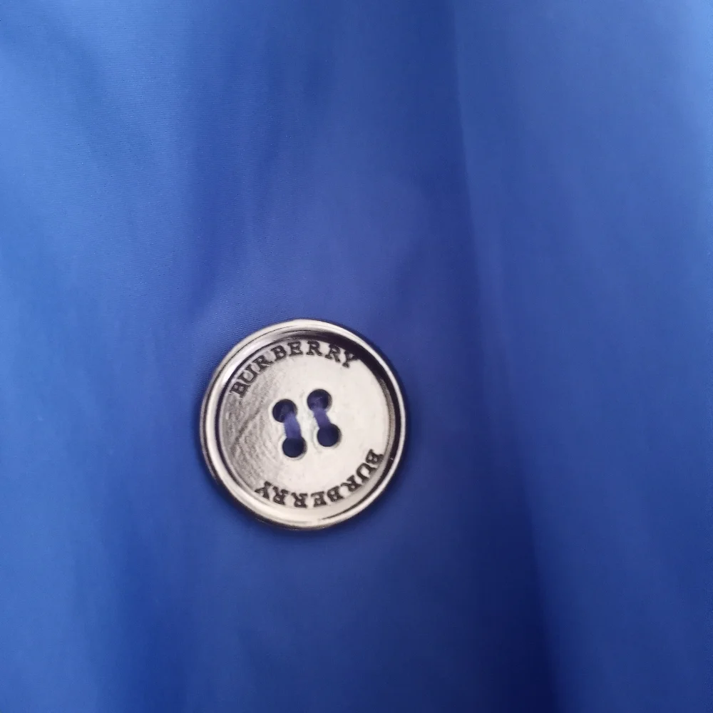 Burberry Blue Windbreaker Nylon Trench Coat - Picture 11 of 16